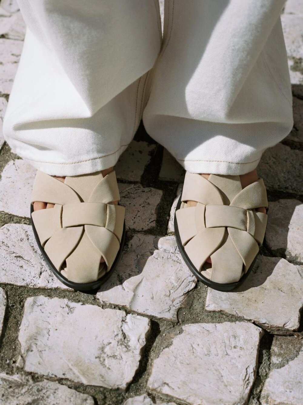 NWT + Dust Bag ZARA Leather Cage Fisherman Sandals | Sandy Brown | Size 7.5 - Picture 12 of 12